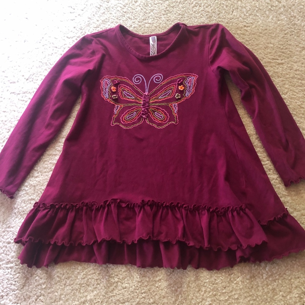 Girls Sz 7/8 Ruffled Tunic